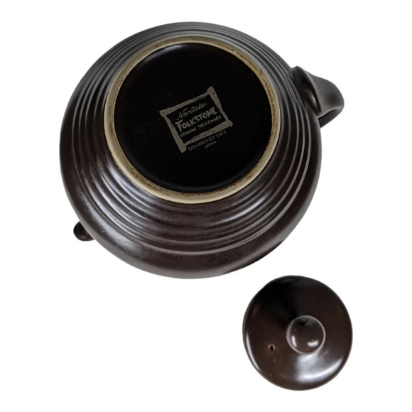 Noritake Folkstone Genuine Stoneware  Teapot 4 Cups Brown - Picture 7 of 9